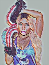 Nicki Minaj Coloured Drawing Hand Drawn Print Minaj2 Artbyzakia Colorful Drawings Drawings Nicki Minaj Drawing