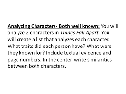 Analyzing Characters Charts Ppt Download