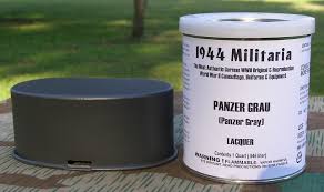 The coverage amount is listed on the label of the paint can. German Wwii Panzer Gray 1 Quart Paint