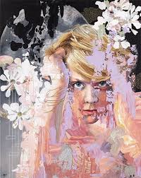 Søvnløs" Line Holtegaard, Akrylmaleri 80x100cm