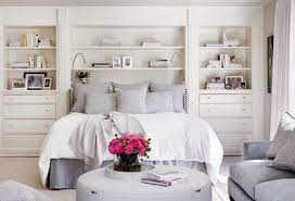 Look at this amazing bedroom! Built Ins Around Bed Inspiration Bedroom Built Ins Master Bedroom Storage Ideas Modern Master Bedroom