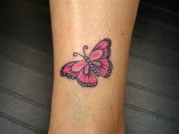 Pink Ribbon Butterfly Tattoo Small Butterfly Tattoo Picture Cutefemaletattoodesigns Small Butterfly Tattoo Butterfly Wrist Tattoo Tiny Butterfly Tattoo