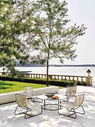 Luxury Lakeside Patio With Modern Furniture On Thou Swell Thouswellblog