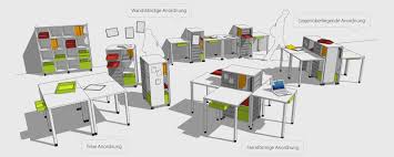Verschiedene Stellvarianten Von Lernmobeln Lernen Gruppenarbeit Raum