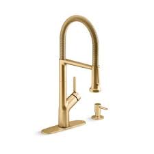 Kitchen faucets are made up of various faucet configurations for deck or wall mount applications. Brass Kitchen Faucets Kitchen The Home Depot