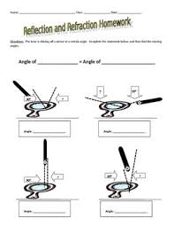 Homework Worksheet I Used Shadow Lessons Light Waves Science Reflection And Refraction