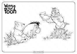 Pooh pretending in hot air balloon coloring page. Printable Winnie The Pooh And Owl Coloring Page