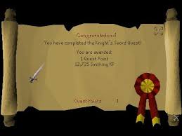 You can actually get hundreds of levels from quests alone. Runescape 2007 Knights Sword Quest Guide Easy Smithing Xp Youtube