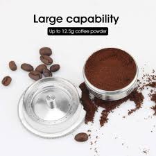 Nespresso machine vertuoline capsules cheap car. Refillable Coffee Capsule Pod For Nespresso Vertuo Vertuoline Gca1 Delonghi Env135 Stainless Steel Filters Tamper Spoon Coffee Filters Aliexpress