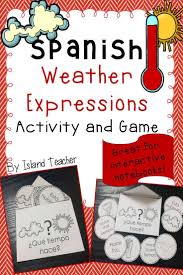 Spanish Interactive Notebook Weather Activity And Game With Images Spanish Interactive Notebook