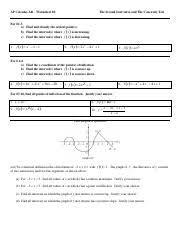 Join 20 million students from 195 countries. 2nd Deriv Practice 1540566183 Pdf Ap Calculus Ab Worksheet 83 The Second Derivative And The Concavity Test For 1 3 A Find And Classify The Critical Course Hero