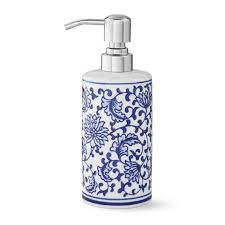 Decorate your kids bathroom with pottery barn kids' kids bathroom accessories. Blue And White Ceramic Soap Dispenser Bathroom Accessory Set Williams Sonoma