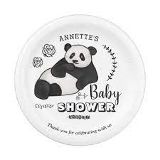They are suitable for barbecue dishes, snacks, dinner, sandwiches, desserts, and more. Cute Panda Baby Shower Thank You Paper Plate Home Gifts Ideas Decor Special Unique Custom Individu Panda Baby Showers Baby Shower Thank You Cute Panda Baby