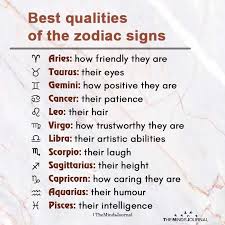 Best Qualities Of The Zodiac Signs Zodiac Sign Traits Zodiac Signs Zodiac Signs Funny