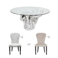 From thick wood slabs to glass tabletops, our offerings come in all materials, shapes, and price points. Chic Combo Sequoia Dining Table 4 Waterloo Dining Chairs From Z Gallerie Interior Design Dining Room Stylish Home Decor Affordable Modern Furniture