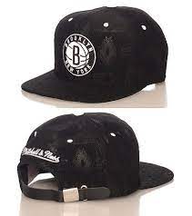 Mitchell And Ness Brooklyn Nets Strapback Cap Corduroy Material Team Logo Embroidered On Front Mitchell And Ness On Back Nba Bas Strapback Cap Hats For Men Cap