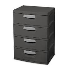 Most industrial storage bins and cabinets come with convenient label holders, allowing you and your staff to locate and access items in a. Sterilite 35 5 In H X 26 625 In W X 19 25 In 4 Drawer Plastic Chest 01743v01 The Home Depot