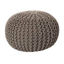 Make your home come alive w/ our selection of rugs & decor for less. Living Co Hand Knitted Pouf Grey Grey The Warehouse