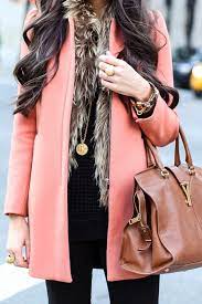 Coral Zara Coat And Belle Fare Vest Fashion Autumn Winter Fashion Clothes