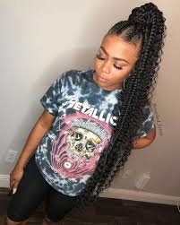 Nay On Instagram Messy Feed In Ponytail Touchedbynay Neatbraids F Ponyt Feed In Braids Ponytail Braided Ponytail Hairstyles Braided Hairstyles