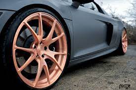 Audi R8 Stuttgart T70 Brushed Face Hi Luster Windows 20x9 20x12 Hankook V12 Evo K110 245 30zr20 305 25zr20 Rims For Cars Gold Rims Car Silver Car