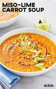 This Ginger Miso Carrot Soup Is Comfort In A Bowl Recipe Carrot Soup Recipes Cooking Recipes