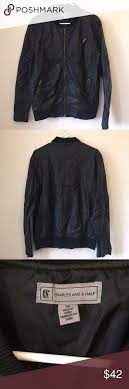 Charles And A Half Faux Leather Jacket Medium Faux Leather Bomber Jacket Urban Outfitters Jacket Faux Leather Jackets