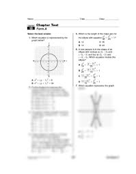 Calculus i review worksheet find the derivative dy yor dx for each function. Pre Calc Chapter 6 Test Answers