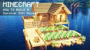 Minecraft modern house on water : Minecraft How To Build A Survival Stilt Houses On Water Minecraft Map