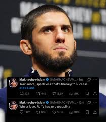 Islam Makhachev is currently hate watching the Fighting Nerds 😭 #UFCParis
