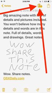 Go to your notes app on your iphone or ipad. How To Share Notes From Iphone Ipad For Collaborative Editing Osxdaily