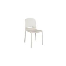 Chaise de jardin empilable parisienne. Chaise De Jardin Empilable En Resine Blanc Gamm Vert