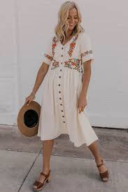 Ithaca Embroidered Dress Embroidered Summer Dress Modest Dresses Ladies Dress Design