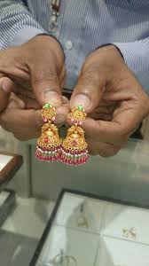 Temple Jewellery Jhimiki From Lalitha Jewellery Bridal Gold Jewellery Designs Antique Gold Earrings Gold Pendant Jewelry