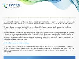 La vacuna de cansino está siendo estudiada en argentina en 3.000 pacientes. Cansino Biologics Cansinobio Twitter
