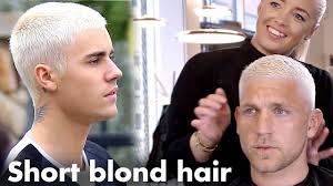 The truth is, your options aren't limited by your battle with family to help you get over the hurdles that come with your family genes, i've put together a collection of the top 60 best short hairstyles for men with thin. Justin Bieber Short Blond Hair Platinum Skinfade Hairstyle For Men Youtube
