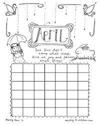April 2021 calendar coloring page that you can customize and print for kids. April Coloring Page Calendar Sheet For Kids
