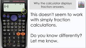 We did not find results for: Why You Can T Get Decimal Answers Straight Away You Get A Fraction Casio Calculator Fx 85gt Plus Youtube