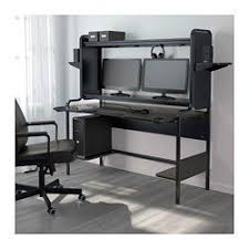 Fredde Bureau Noir 185x74x146 Cm Ikea Diy Computer Desk Room Setup Ikea Gaming Desk