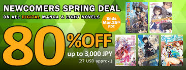 Newcomers Spring Deal 80 Off Book Walker Digital Manga Light Novels