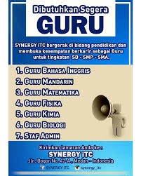 Guru sd (wali kelas) 2 orang. Lowongan Kerja Guru Di Medan 2019 Seputaran Guru