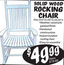 Ollie's offers brand name merchandise at up to 70% off the fancy store prices. Solid Wood Rocking Chair From Ollie S Bargain Outlet 49 99 Wood Rocking Chair Rocking Chair Chair