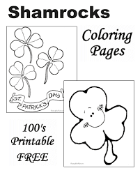 This three leaf clover coloring page features a picture of a large shamrock/three leaf clover to color for st. Shamrock Coloring Pages