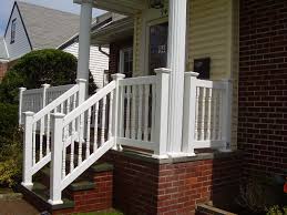 Our handrails are perfect for concrete steps and walkways, and are a great way to complete your property. Outdoor Pvc Vinyl Railings Handrails Liberty Fence Railing