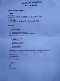 Sebelum membaca info lowongan kerja sma ataupun lowongan kerja smk hari ini mari sebarkan info loker catatan: Loker Cikarang Naro Langsung Info Lowongan Kerja Gratis