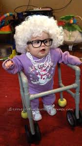Cutest Little Old Lady Baby Costume Baby Old Lady Costume Diy Baby Costumes Old Lady Costume