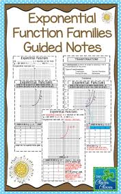 These Notes Can Be Used For An Introduction To Exponential Functions The Notes Provide A Space For Students Exponential Functions Exponential Functions Math