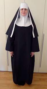 Last One Authentic Nun Costume Including Habit Scapular Wimple And Veil 100 Cotton Sound Of Music Costume Nun Mother Superior Sound Of Music Costumes Nun Costume Wimple