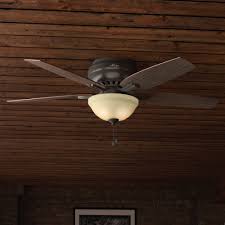 The motor is quiet making it ideal for use. Hunter Fan 52 Newsome 5 Blade Flush Mount Ceiling Fan With Pull Chain And Light Kit Included Reviews Wayfair