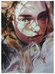 Koi watercolor painting